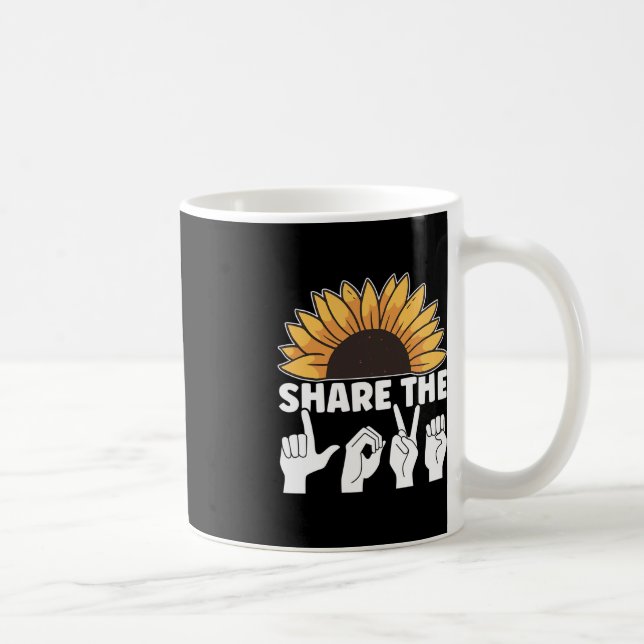  Kärlek ASL American Sign Language Awarenes Kaffemugg (Höger)