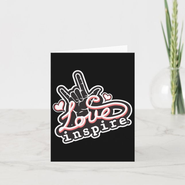 Kärlek Asl Ily Hand Döv Language Awareness Kort (Framsida)