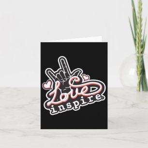 Kärlek Asl Ily Hand Döv Language Awareness Kort