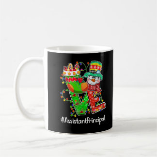 KÄRLEK Assistant Principal Snögubbe Santa Hat Chri Kaffemugg