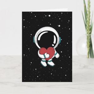 Kärlek Astronaut Alla hjärtans dag Helgkort