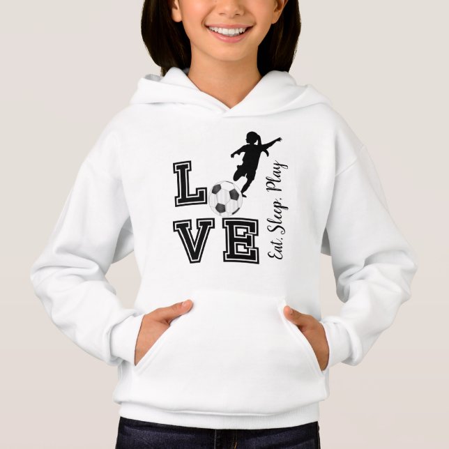 Kärlek - Ät, Vilo, Spela - Flickan Tee Shirt (Framsida)