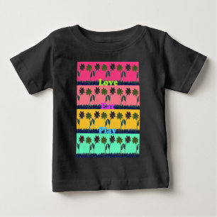 Kärlek Äta Lek Konsttryck T Shirt