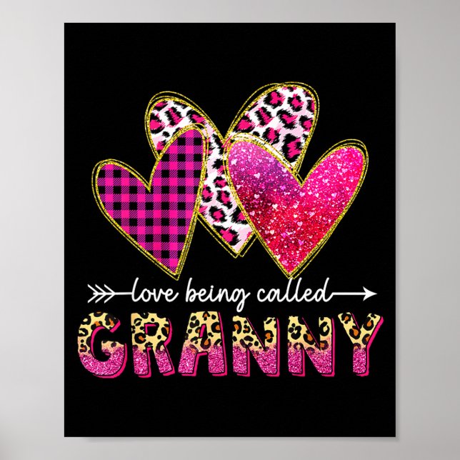 Kärlek att bli kallad mormor farmor valentine mödr poster (Framsidan)