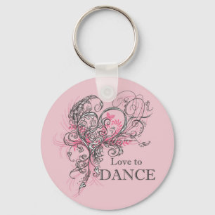 Kärlek att dansa Keychain (anpassadet) Nyckelring