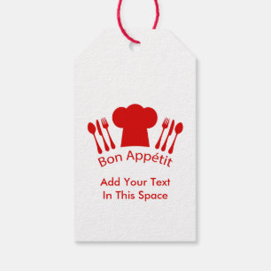 Kärlek att laga mat kockhattbonen Appetit Presentetikett