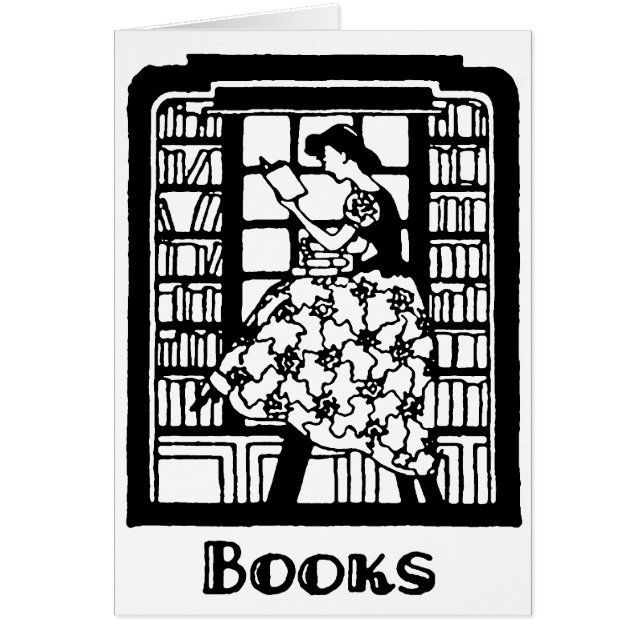 Kärlek att läsa bokar hälsningskort (Framsidan)