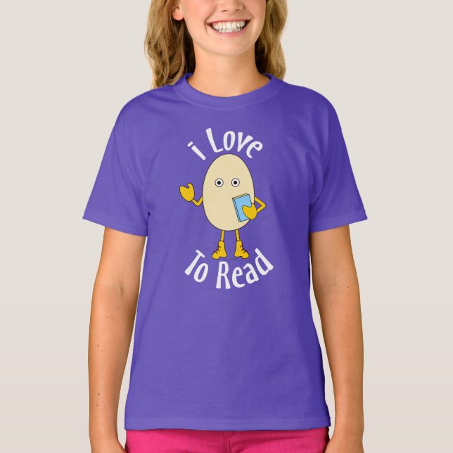 Kärlek att läsa t shirt (Framsida)