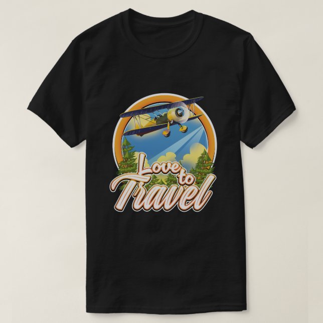 Kärlek att resa t shirt (Design framsida)