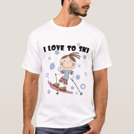 Kärlek att skida - flickaTshirts och gåvor Tee Shirt
