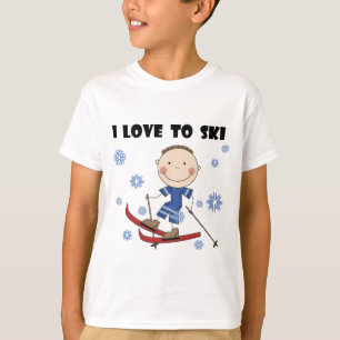 Kärlek att skida - pojkeTshirts och gåvor Tee Shirt
