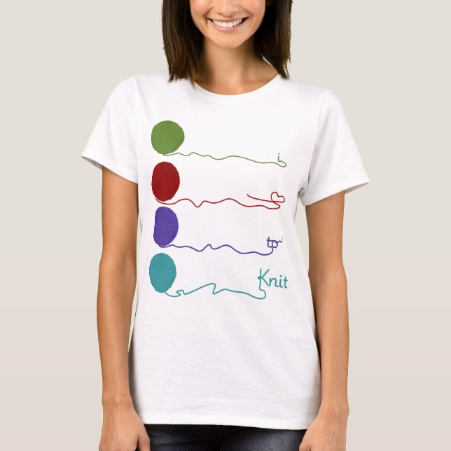 Kärlek att sticka skjortan t-shirt (Framsida)