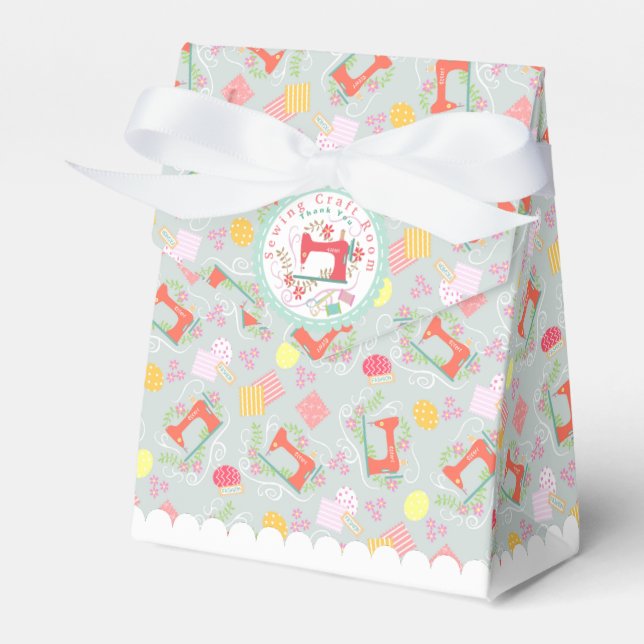 Kärlek att Sy Grått Presentaskar (Framsidan Sidan)