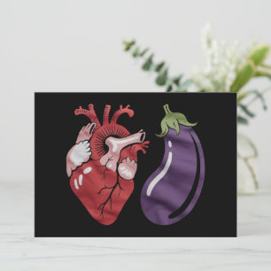 Kärlek Aubergine Roligt HBTQ Stolthet Humor HBTQ S Inbjudningar