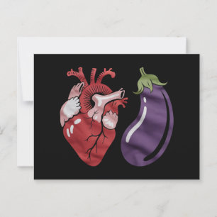 Kärlek Aubergine Roligt HBTQ Stolthet Humor HBTQ S Vykort