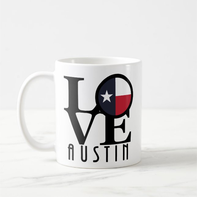 KÄRLEK Austin Texas 11oz Kaffemugg (Vänster)