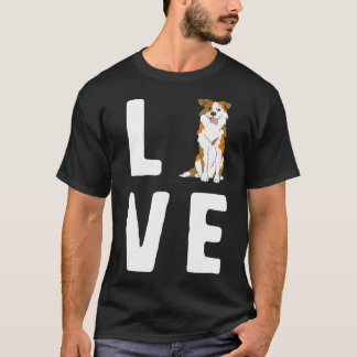 Kärlek Australian shepherd, Älskare, rödfjäril Kvi T Shirt