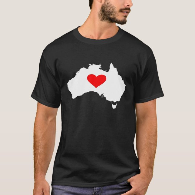 Kärlek Australien - hem T Shirt (Framsida)