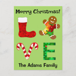 KÄRLEK Autism Jul Helg Vykort