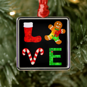 KÄRLEK Autism Jul Julgransprydnad Metall