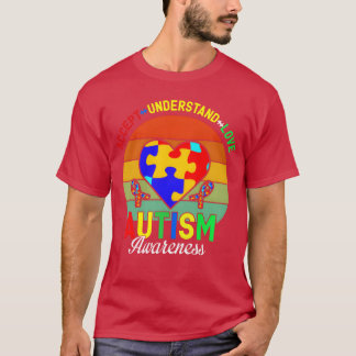 Kärlek Autism Medvetenhet familj T Shirt
