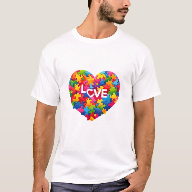 Kärlek Autism T Shirt (Framsida)