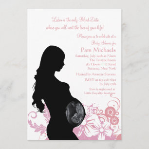 Kärlek av din rosa baby showerinbjudan för liv inbjudningar