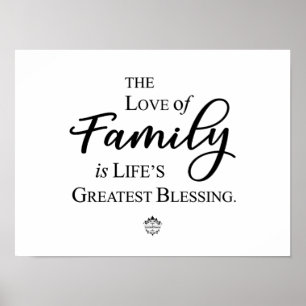 Kärlek av familjen är liv den mest underbara poster