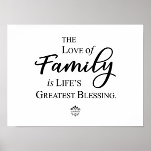 Kärlek av familjen är liv den mest underbara poster