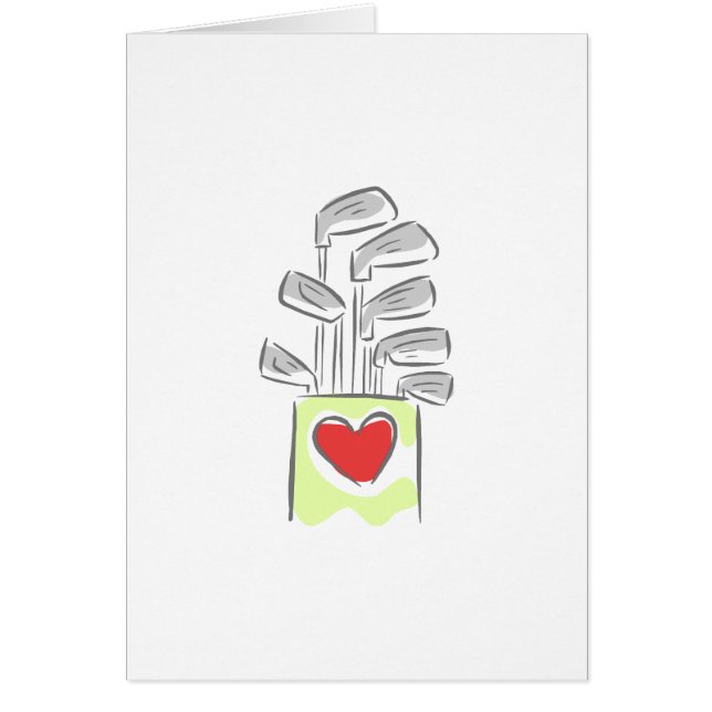 Kärlek av Golf Hälsningskort (Framsidan)