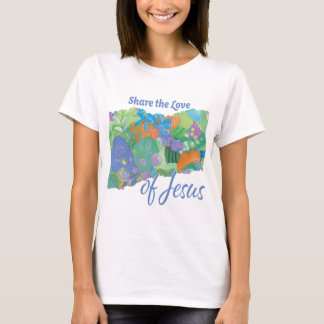  Kärlek - av Jesus, med min blommigt design T Shirt