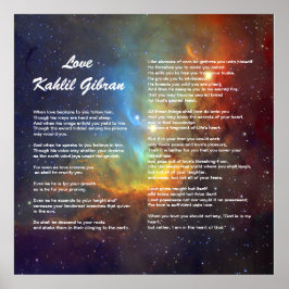 Kärlek av Kahlil Gibran Poster