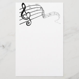 Kärlek av musik brevpapper