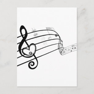 Kärlek av musik vykort
