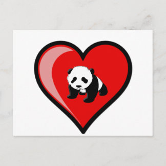 kärlek av pandaen vykort