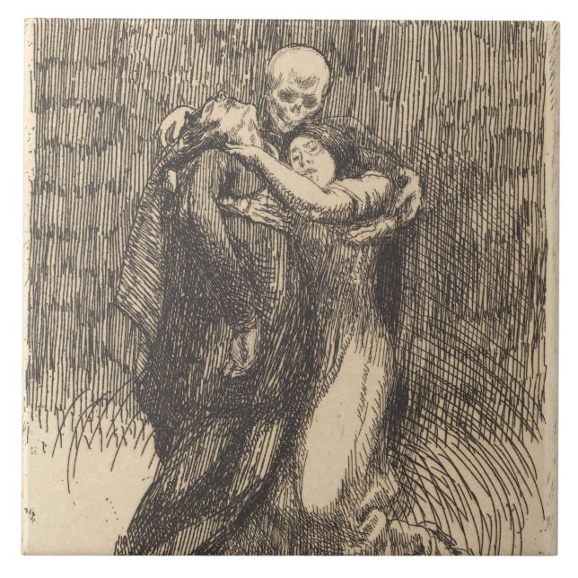 Kärlek (av Paul-Albert Besnard) Kakelplatta (Framsidan)