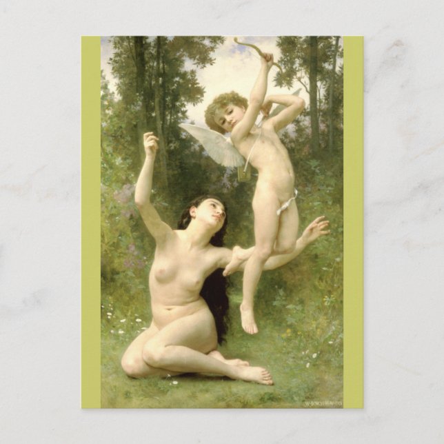 Kärlek avgår av Bouguereau Vykort (Framsida)
