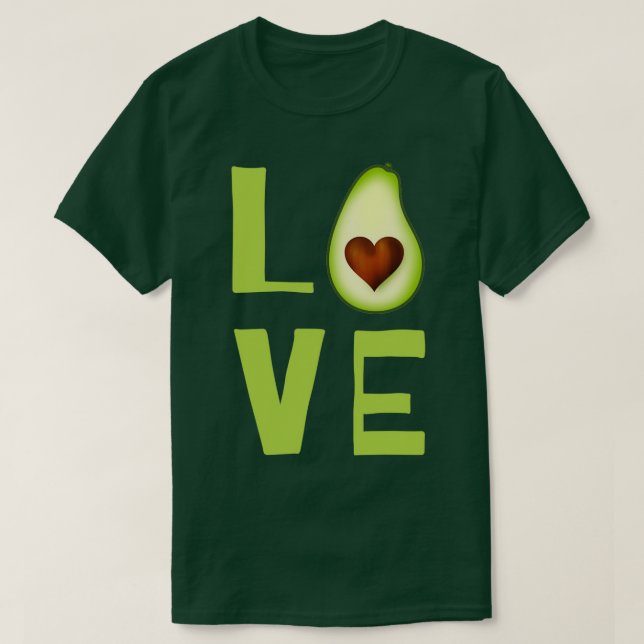 Kärlek Avocado 3 T Shirt (Design framsida)