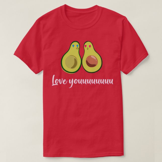 Kärlek avokado kärlek Valentine Shirt T (Design framsida)