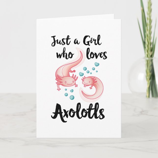Kärlek Axolotls Cute Axolotl Gift Women Kort (Framsida)