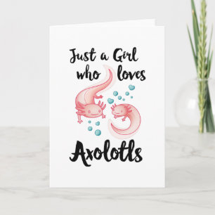 Kärlek Axolotls Cute Axolotl Gift Women Kort