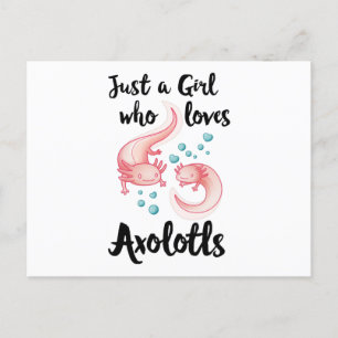 Kärlek Axolotls Cute Axolotl Gift Women Vykort
