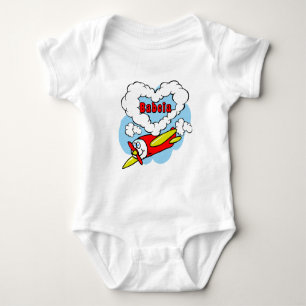 Kärlek Babcia Kids flygplan T-shirt