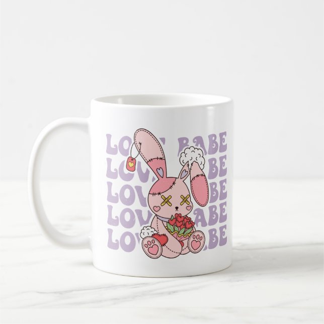 Kärlek Babe Valentine Bunny Kaffemugg (Vänster)