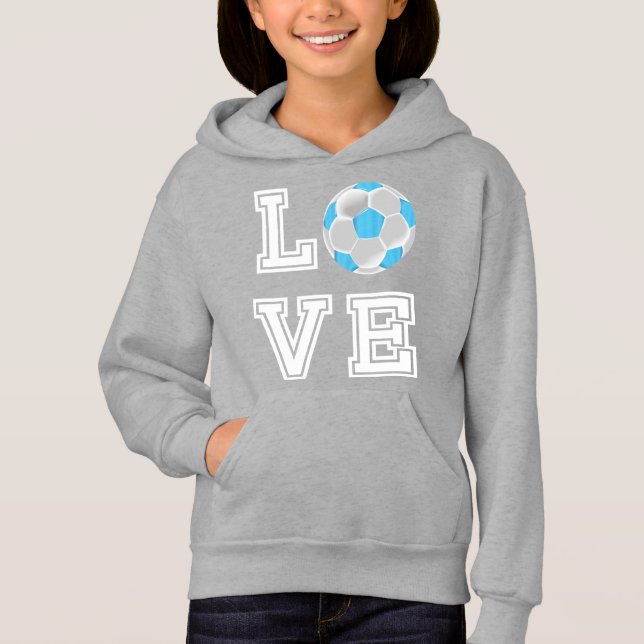 Kärlek - Baby blue och vit Tee Shirt (Framsida)