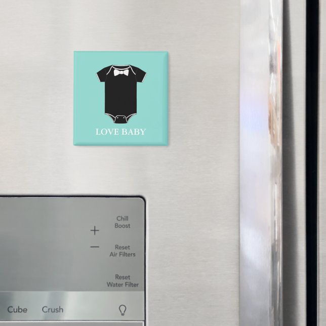 Kärlek Baby Little Man Tuxedo Kärlek Baby Shower P Magnet (In Situ (Fridge))