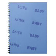 KÄRLEK_BABY_MODERN_MEDIUM BLUE_SO_CUTE_NOTE BOK