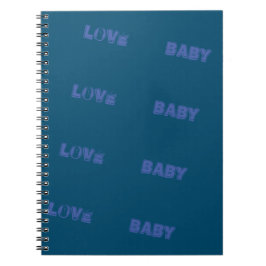 KÄRLEK_BABY_MODERN_OCEAN BLUE_SO_CUTE_NOTE BOK ANTECKNINGSBOK