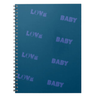 KÄRLEK_BABY_MODERN_OCEAN BLUE_SO_CUTE_NOTE BOK ANTECKNINGSBOK