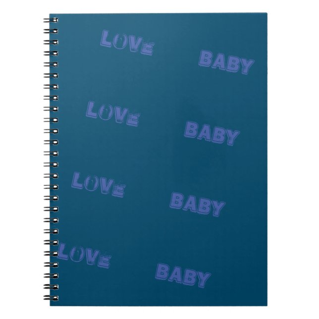 KÄRLEK_BABY_MODERN_OCEAN BLUE_SO_CUTE_NOTE BOK ANTECKNINGSBOK (Framsidan)